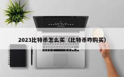 2023比特币怎么买（比特币咋购买）