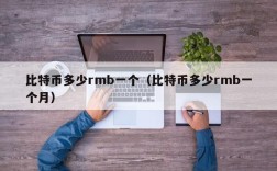 比特币多少rmb一个（比特币多少rmb一个月）