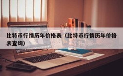 比特币行情历年价格表（比特币行情历年价格表查询）